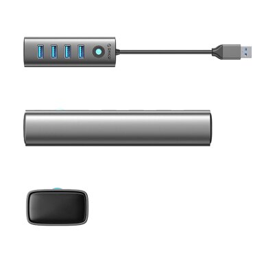 USB šakotuvas Hub Orico PDD4U-U3 4x USB-A 3.0 – pilkas 1 USB šakotuvas Hub Orico PDD4U-U3 4x USB-A 3.0 – pilkas 1