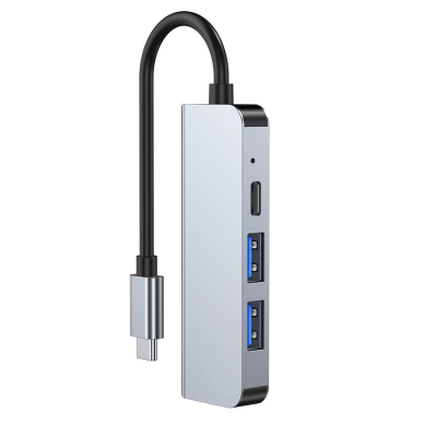HUB Tech-Protect V2 4in1 USB-C - USB-A 3.0 / USB-A 2.0 / USB-C / HDMI - pilkas 2 HUB Tech-Protect V2 4in1 USB-C - USB-A 3.0 / USB-A 2.0 / USB-C / HDMI - pilkas 2