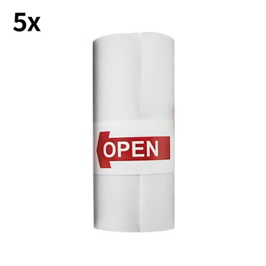 HURC10N5 Ritinių komplektas terminio spausdintuvo su kamera HURC10 – balti (5 vnt.)