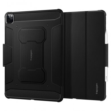 [Užsakomoji prekė] Dėklas skirtas Apple iPad Pro 11 (2020 / 2021 / 2022) - Spigen Rugged Armor Pro - Juodas 2
