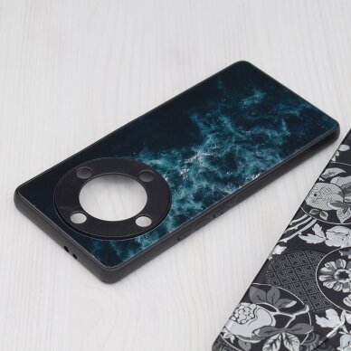 [Užsakomoji prekė] Telefono dėklas Honor Magic5 Lite - Techsuit Glaze Series - Mėlynas Nebula  3