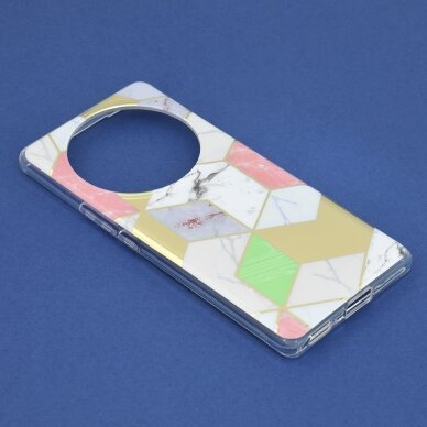 [Užsakomoji prekė] Telefono dėklas Honor Magic5 Lite - Techsuit Marble Series - Violetinis Hex  3