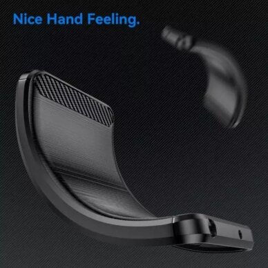 [Užsakomoji prekė] Dėklas skirtas Huawei nova 10 SE - Techsuit Carbon Silicone - Juodas 5
