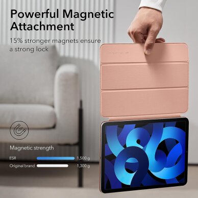 Àkcija! Dėklas iPad Pro 11 2018 / iPad Air 4 / 5 (2020/2022) - ESR Rebound Magnetic - Rose auksinės spalvos  2