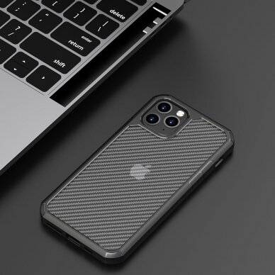 [Užsakomoji prekė] Dėklas skirtas iPhone 11 Pro Max - Techsuit Carbon Fuse - Juodas  4