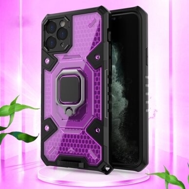 [Užsakomoji prekė] Dėklas skirtas iPhone 11 Pro Max - Techsuit Honeycomb Armor - Rožinis-Violetinė  1