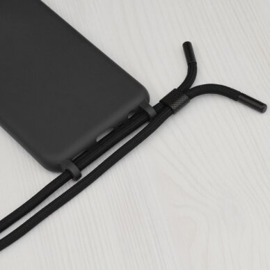 [Užsakomoji prekė] Dėklas skirtas iPhone 12 Pro Max - Techsuit Crossbody Lanyard - Juodas  5
