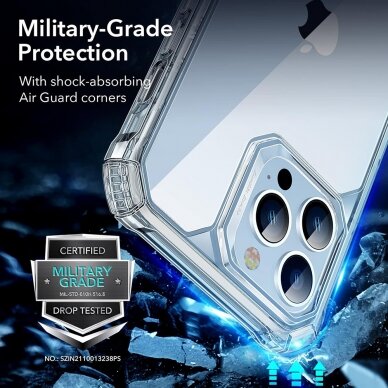 [Užsakomoji prekė] Dėklas iPhone 13 Pro Max + 2x Folie - ESR Air Armor 360 - Skaidrus 1