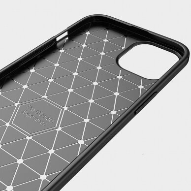 [Užsakomoji prekė] Dėklas skirtas iPhone 13 Pro Max - Techsuit Carbon Silicone - Juodas  2