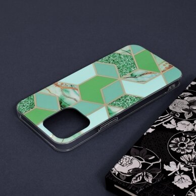 [Užsakomoji prekė] Dėklas skirtas iPhone 13 Pro Max - Techsuit Marble Series - Žalias Hex  4