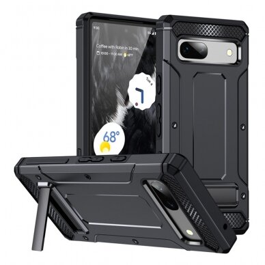 [Užsakomoji prekė] Dėklas iPhone 13 Pro - Techsuit Hybrid Armor Kickstand - Juodas