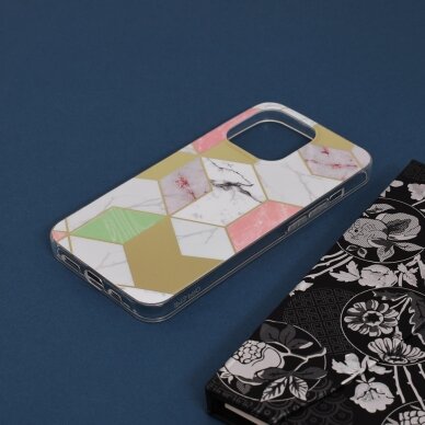 [Užsakomoji prekė] Dėklas skirtas iPhone 13 Pro - Techsuit Marble Series - Violetinis Hex  3