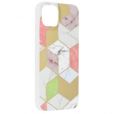 [Užsakomoji prekė] Dėklas skirtas iPhone 14 Plus - Techsuit Marble Series - Violetinis Hex  1