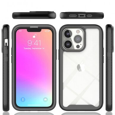 [Užsakomoji prekė] Dėklas skirtas iPhone 14 Pro Max + Folie - Techsuit Defense360 Pro - Juodas  1