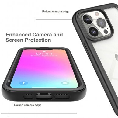 [Užsakomoji prekė] Dėklas skirtas iPhone 14 Pro Max + Folie - Techsuit Defense360 Pro - Juodas  4