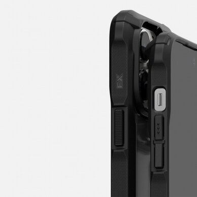 [Užsakomoji prekė] Dėklas skirtas iPhone 14 Pro Max - Ringke Fusion X - Juodas  6