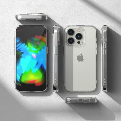 [Užsakomoji prekė] Dėklas skirtas iPhone 14 Pro - Ringke Fusion - permatomas  3