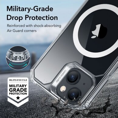 [Užsakomoji prekė] Dėklas iPhone 15 Plus - ESR Air Armor HaloLock - Permatomas 4