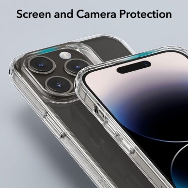 [Užsakomoji prekė] Dėklas iPhone 15 Pro - ESR Ice Shield - Permatomas 3