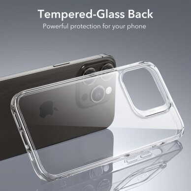 [Užsakomoji prekė] Dėklas iPhone 15 Pro - ESR Ice Shield - Permatomas 4
