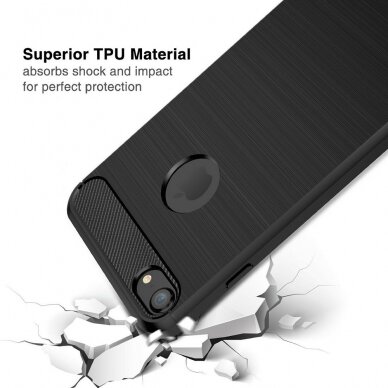[Užsakomoji prekė] Dėklas skirtas iPhone 7 / 8 - Techsuit Carbon Silicone - Juodas 4