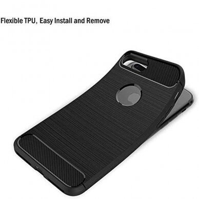 [Užsakomoji prekė] Telefono dėklas iPhone 7 Plus - Techsuit Carbon Silicone - Juodas 5