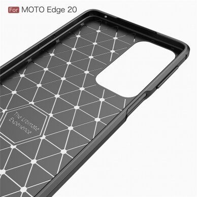 [Užsakomoji prekė] Dėklas skirtas Motorola Edge 20 - Techsuit Carbon Silicone - Juodas 4