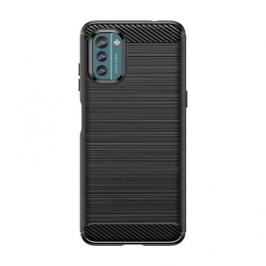 [Užsakomoji prekė] Dėklas skirtas Nokia G11 / G21 - Techsuit Carbon Silicone - Juodas 2