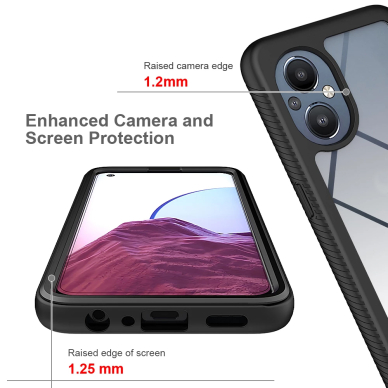 Akcija! Dėklas skirtas Oppo Reno7 Lite / Reno8 Lite / OnePlus Nord N20 5G + Folie - Techsuit Defense360 Pro - Juodas OPL831 FOZ031 5 Akcija! Dėklas skirtas Oppo Reno7 Lite / Reno8 Lite / OnePlus Nord N20 5G + Folie - Techsuit Defense360 Pro - Juodas OPL831 FOZ031 5