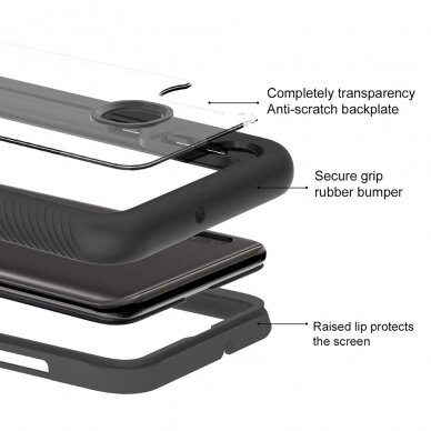 [Užsakomoji prekė] Dėklas skirtas Samsung Galaxy A20e + Folie - Techsuit Defense360 Pro - Juodas  3