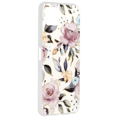 [Užsakomoji prekė] Dėklas skirtas Samsung Galaxy A22 5G - Techsuit Marble Series - Chloe Baltas 1