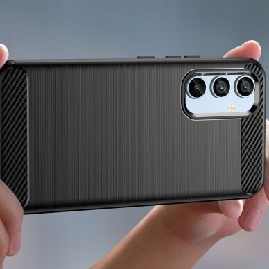 [Užsakomoji prekė] Dėklas skirtas Samsung Galaxy A34 5G - Techsuit Carbon Silicone - Juodas  4