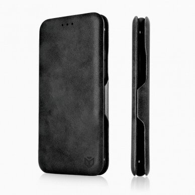[Užsakomoji prekė] Telefono dėklas Samsung Galaxy A51 4G Techsuit Safe Wallet Plus, Juodas