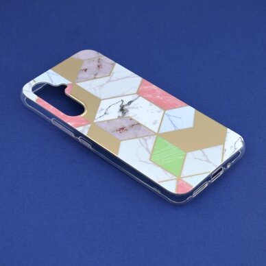 [Užsakomoji prekė] Telefono dėklas Samsung Galaxy A54 - Techsuit Marble Series - Violetinis Hex  1