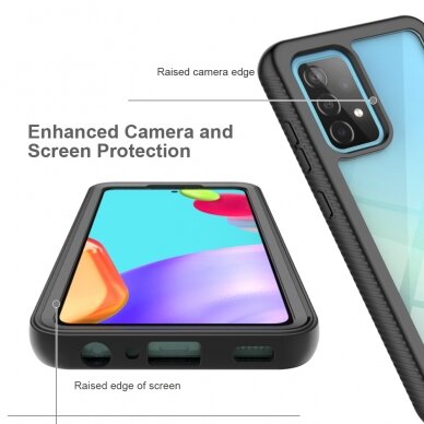 [Užsakomoji prekė] Dėklas skirtas Samsung Galaxy A72 / A72 5G + Folie - Techsuit Defense360 Pro - Juodas 4