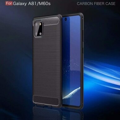 [Užsakomoji prekė] Telefono dėklas Samsung Galaxy Note 10 Lite - Techsuit Carbon Silicone - Juodas 3
