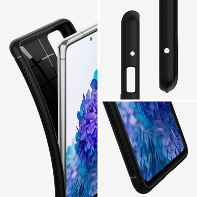 Akcija! Dėklas skirtas Samsung Galaxy S20 FE 4G / S20 FE 5G - Spigen Rugged Armor - Juodas  5