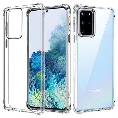 [Užsakomoji prekė] Dėklas Samsung Galaxy S20 Plus 4G / S20 Plus 5G - Techsuit Shockproof silikoninis - Permatomas