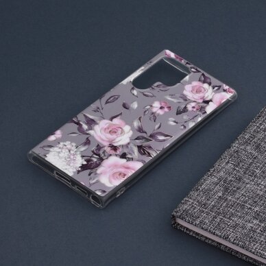 [Užsakomoji prekė] Dėklas skirtas Samsung Galaxy S22 Ultra 5G - Techsuit Marble Series - Bloom of Ruth Pilkas  3