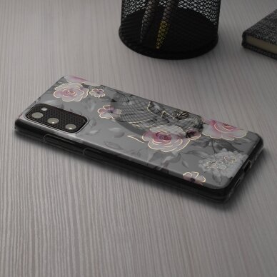 [Užsakomoji prekė] Dėklas skirtas Samsung Galaxy S22 Ultra 5G - Techsuit Marble Series - Bloom of Ruth Pilkas  5