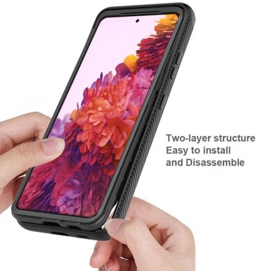 [Užsakomoji prekė] Dėklas skirtas Samsung Galaxy S23 Plus + Folie - Techsuit Defense360 Pro - Juodas  4