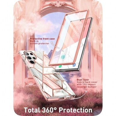 [Užsakomoji prekė] Dėklas skirtas Samsung Galaxy S23 Ultra - I-Blason Cosmo - Marble  5