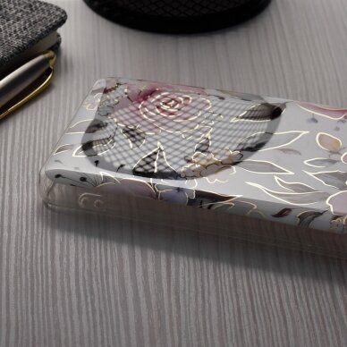 [Užsakomoji prekė] Dėklas skirtas Samsung Galaxy S23 Ultra - Techsuit Marble Series - Chloe Baltas  2