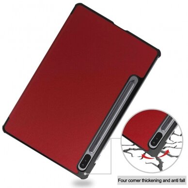 [Užsakomoji prekė] Dėklas skirtas Samsung Galaxy Tab S7 FE - Techsuit FoldPro - Raudonas 3