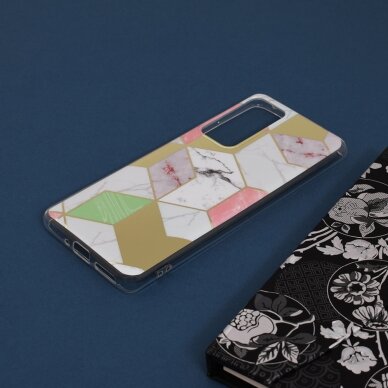 [Užsakomoji prekė] Dėklas skirtas Xiaomi 12 / 12X - Techsuit Marble Series - Violetinis Hex 3
