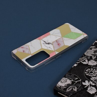 [Užsakomoji prekė] Dėklas skirtas Xiaomi 12 / 12X - Techsuit Marble Series - Violetinis Hex 4