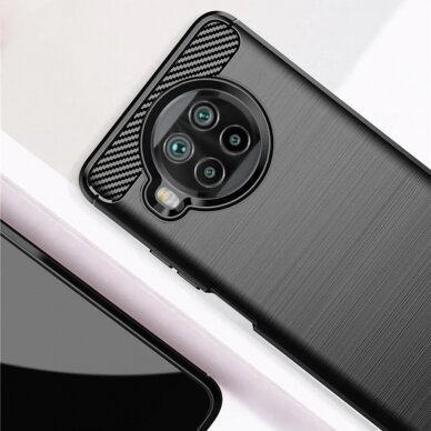 [Užsakomoji prekė] Dėklas skirtas Xiaomi Mi 10T Lite 5G - Techsuit Carbon Silicone - Juodas 5