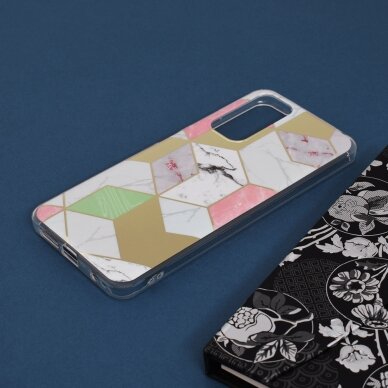 [Užsakomoji prekė] Dėklas skirtas Xiaomi Redmi Note 11 / Note 11S - Techsuit Marble Series - Violetinis Hex 3