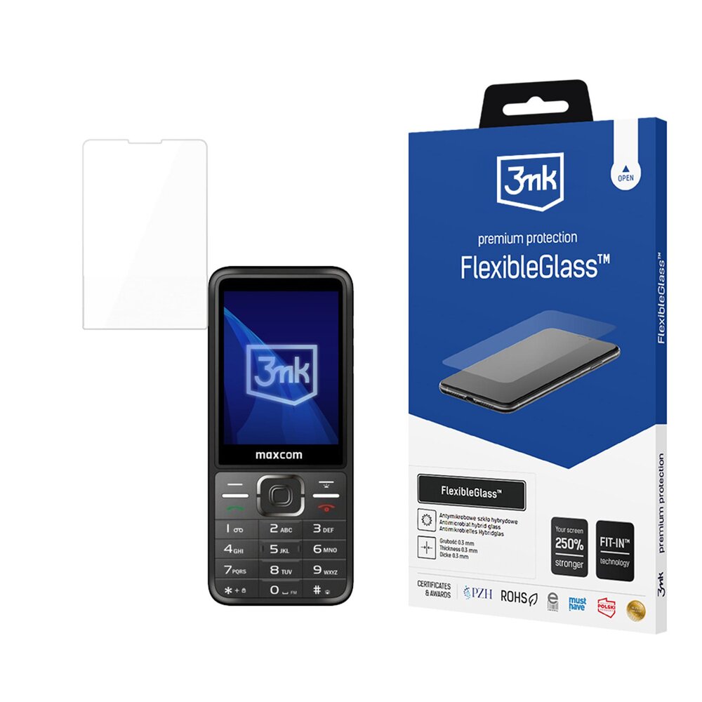 MAXCOM Classic MM244 3mk FlexibleGlass hibridinis stiklas MAXCOM Classic MM244 3mk FlexibleGlass hibridinis stiklas