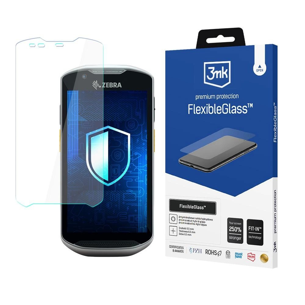 Hibridinis stiklas 3mk FlexibleGlass™ Zebra TC57 Hibridinis stiklas 3mk FlexibleGlass™ Zebra TC57